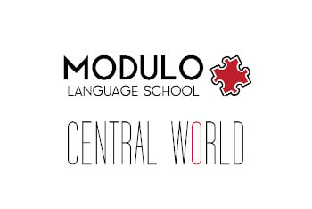โลโก้โรงเรียนสอนภาษาโมดูโล่สาขา เซ็นทรัลเวิลด์